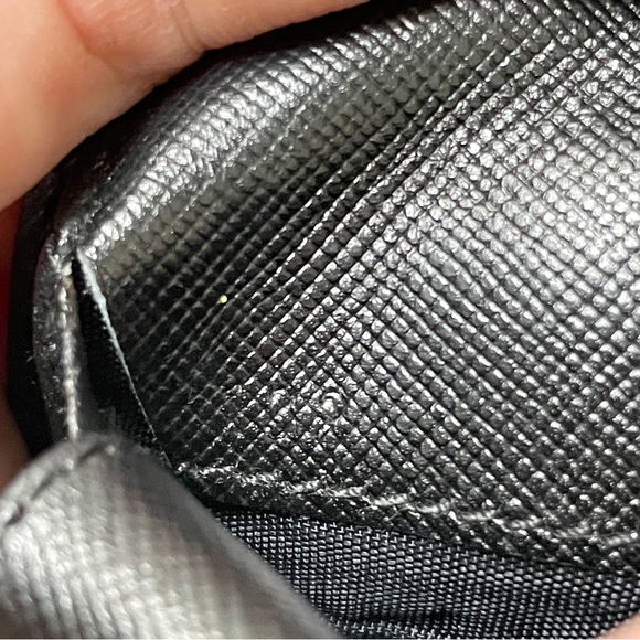 Prada black Tessuto nylon triangle logo trifold wallet - Picture 10 of 11